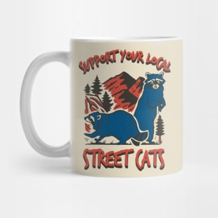 Vintage Support Your Local Street Cats Mug